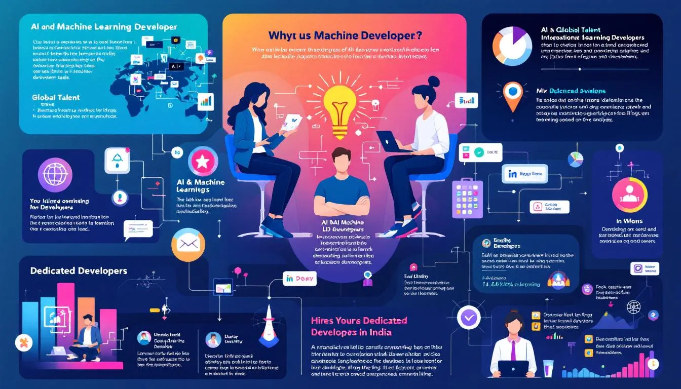 Various specialized roles such as AI and machine learning developers, showcasing the diversity in a dedicated development team.